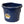 Little Giant Heavy Duty 22 Quart Flat Back Plastic Bucket w/ Metal Handle, Navy