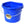 Little Giant 22 Quart Flat Plastic Animals Feed Bucket with Knob Bail, Blue