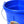 Little Giant 22 Quart Flat Plastic Animals Feed Bucket with Knob Bail, Blue