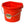 Little Giant 22 Quart Flat Durable Plastic Animal Feed Bucket w/ Knob Bail, Red - TRAPSKI