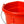 Little Giant 22 Quart Flat Durable Plastic Animal Feed Bucket w/ Knob Bail, Red - TRAPSKI