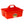Little Giant DuraTote Plastic Box Organizer w/2 Compartments & Grip Handle, Red - TRAPSKI