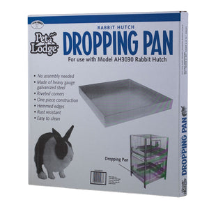 Pet Lodge 24 x 24 x 2.75 Inches Heavy Duty Metal Rabbit Hutch Dropping/Waste Pan