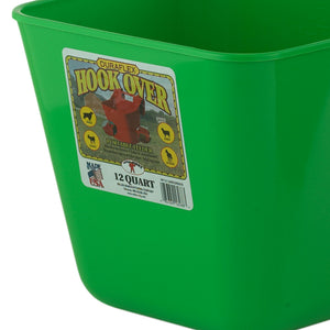 Little Giant 12 Quart Mountable Livestock Hook Over Bucket Feeder, Lime Green - TRAPSKI