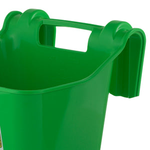 Little Giant 12 Quart Mountable Livestock Hook Over Bucket Feeder, Lime Green - TRAPSKI