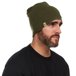 Microweight Reversible Wool Beanie - Woolverino