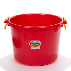 Little Giant 70 Quart Durable and Versatile Utility Muck Tub w/Handles, Red