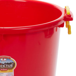 Little Giant 70 Quart Durable and Versatile Utility Muck Tub w/Handles, Red