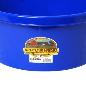 Little Giant 6.5 Gallon Plastic All Purpose Plastic Pond Tub w/ Hand Grips, Blue