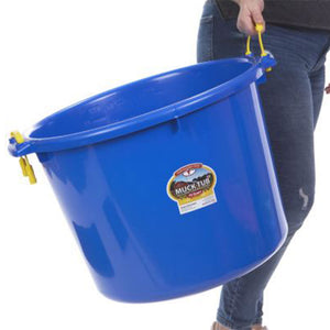 Little Giant 70 Quart Durable and Versatile Utility Muck Tub w/Handles, Blue