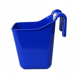 Little Giant 12 Quart Mountable Livestock & Pet Hook Over Bucket Feeder, Blue