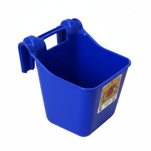 Little Giant 12 Quart Mountable Livestock & Pet Hook Over Bucket Feeder, Blue