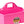 Little Giant DuraTote Plastic Box Organizer w/2 Compartments & Grip Handle, Pink