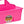 Little Giant DuraTote Plastic Box Organizer w/2 Compartments & Grip Handle, Pink
