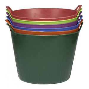 Little Giant 11 Gallon Heavy Duty Farm Bucket Poly/Rubber Flex Tub with Handles