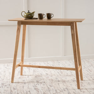 Natural Oak Wood Bar Table