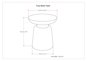 Toby - Metal Accent Table - Gold / Black Ombre