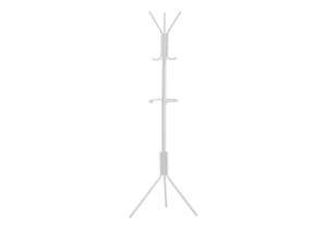 Freestanding Coat Rack with 6 Hooks and Hanging Bar
