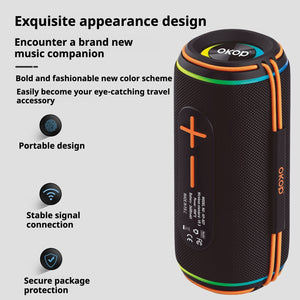 KP-827 Best-Selling Portable Outdoor Bluetooth Speaker High-Power Dual-Driver Stereo Subwoofer With Card Slot And Heavy Bass