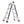 Lift Ladders 18 Foot Reach 5 in 1 Multi Position Aluminum Step Ladder, Silver