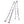 Lift Ladders 18 Foot Reach 5 in 1 Multi Position Aluminum Step Ladder, Silver