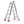 Lift Ladders 22 Foot Reach 5 in 1 Multi Position Aluminum Step Ladder, Silver