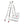Lift Ladders 22 Foot Reach 5 in 1 Multi Position Aluminum Step Ladder, Silver