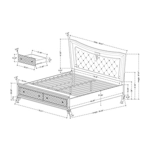 Cross - Elegant Design Bed With LED