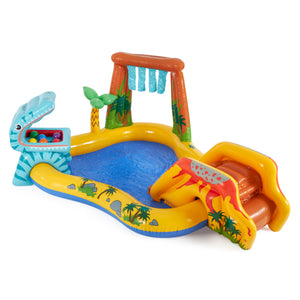 Intex 120V Electric Air Pump & Intex Inflatable Dinosaur Play Center Kids Pool