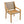Outdoor Dining Chair Set of 4 - Acacia Wood and Wicker with Cream Cushion