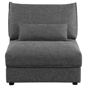 Wakefield - Upholstered Armless Slipper Chair - Black