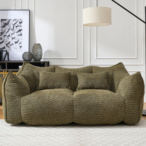 Comfortable Dual Beanbag Chair With High Resilience Foam Core For 2 People
