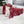 Red Holiday Embroidered Velvet Throw Pillow with Insert 20x20 Set of 2