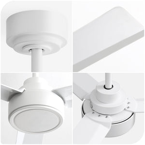 52" Ceiling Fan Without Light with Remote Control and Reversible DC Motor