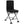 Swivel Folding Chair with Backrest and Padded Cushion