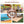 6 Person Circular Outdoor Wooden Picnic Table For Patio, Backyard, Garden, Diy With 3 Built-In Benches, 1720Lb Capacity