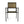 Vermilion Outdoor Dining Chair With Vertical Slat And Wooden Arm