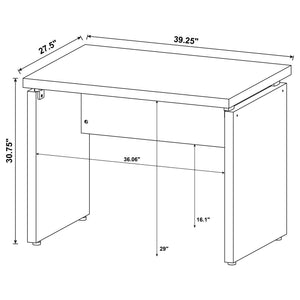 Ulloa - L Shape Desk With Mobile File Cabinet - Cappuccino