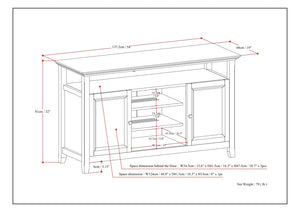 Amherst - TV Media Stand, Handcrafted