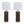 Cylinder - Fluted Contemporary Table Lamp (Set of 2) - Brown / Clear / White