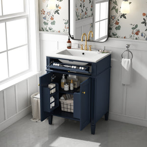 24" Bathroom Vanity with 2 Doors and Tip-Out Drawer