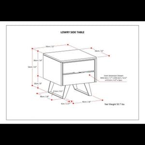 Lowry - Side Table - Natural
