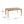 Mid Century Dining Table, Rubberwood With Walnut Veneer - Natural Oak