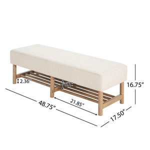 Rectangular Upholstered Storage Bench