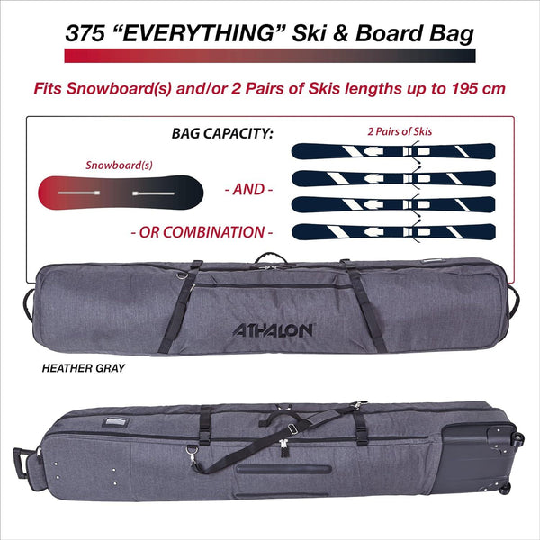 ATHALON "Everything" Multi Use Ski & Snowboard Bag - 195cm - TRAPSKI, LLC