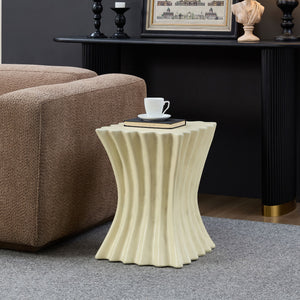 15.16 Inch Side Table Vintage Sturdy Fiberglass Table
