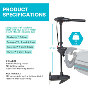 INTEX 12V Transom Mount Boat Eight Speed Trolling Motor | 68631E