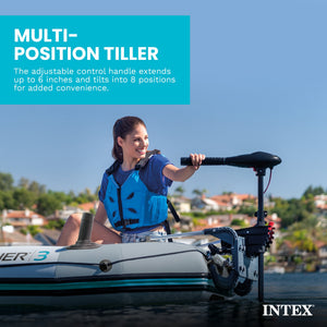 INTEX 12V Transom Mount Boat Eight Speed Trolling Motor | 68631E