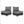 Patio Sectional Set With Modular Armless Chairs And Coffee Table - Gray