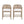 Wooden Frame Counter Stool with Rattan Back - Set of 2